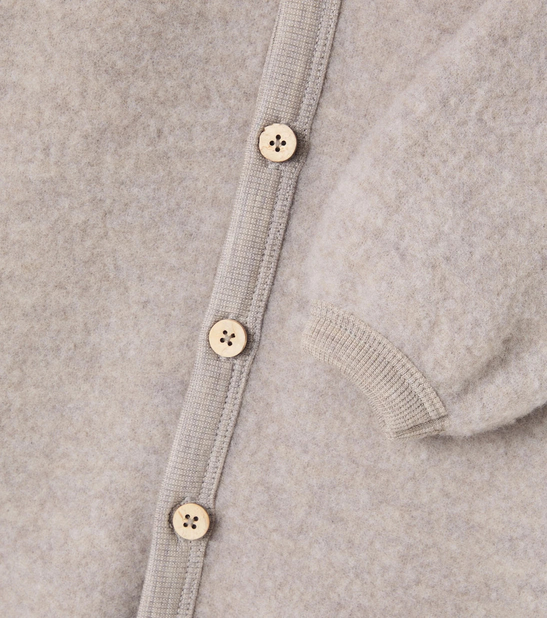 Wheat - Baby Levi wool fleece onesie