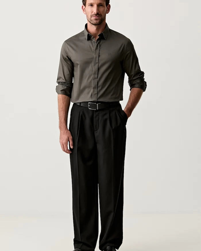 Armani Exchange erkek pamuk elastan gömlek