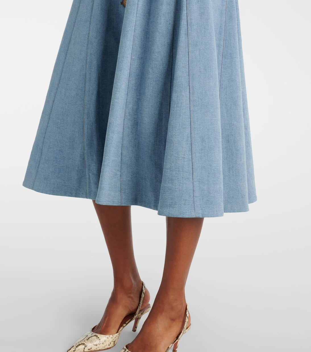 Veronica Beard - Lou pleated denim midi dress