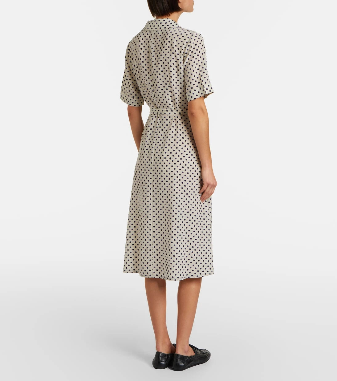 Prada - Polka-dot silk shirt dress