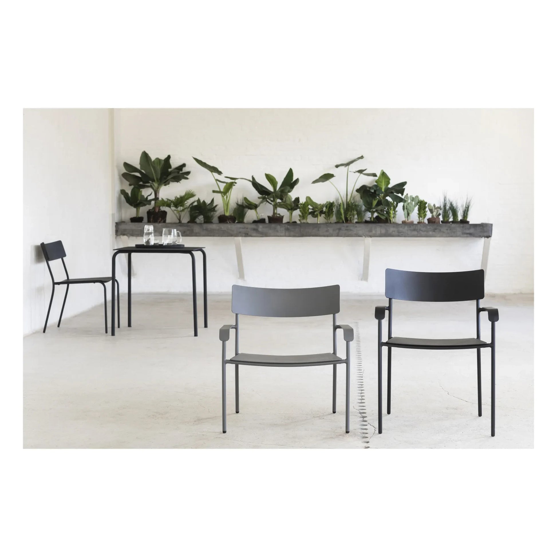 Serax - August Outdoor Chair with Armrests | Black