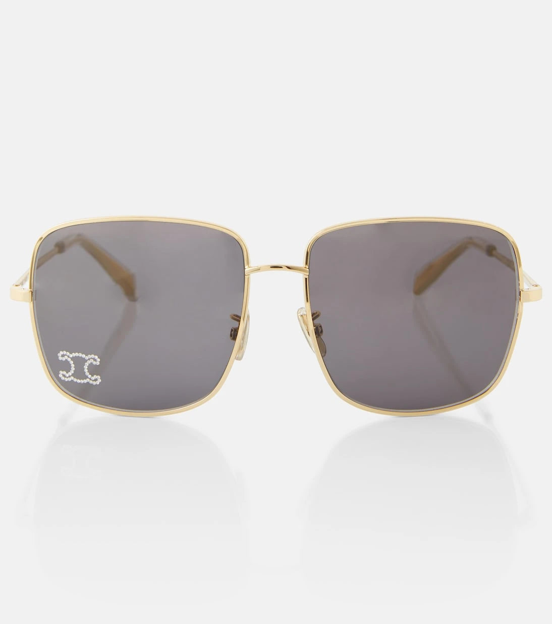 Celine Eyewear - Triomphe Rhinestone 01 oversized sunglasses