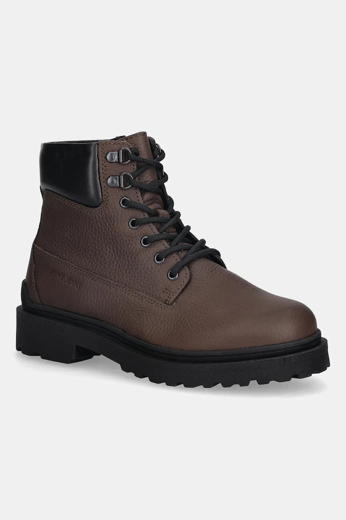 Обувки Tommy Jeans TJM LACE UP BOOT LEATHER