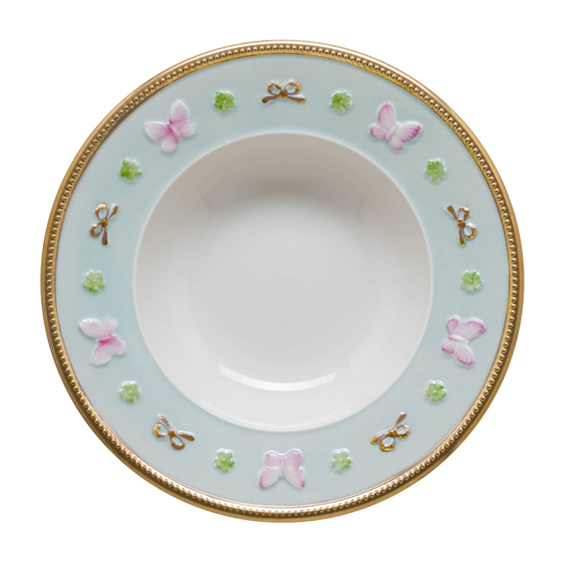 VILLARI Porcelain Butterfly Soup Bowl (21cm)