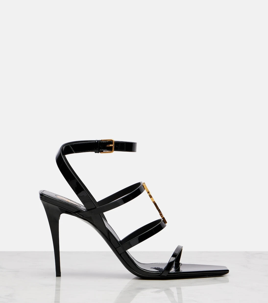 Saint Laurent - Cassandra 90 rugan sandalet
