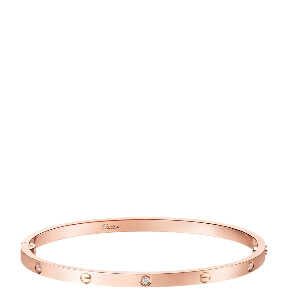 Small Rose Gold and Diamond LOVE Bracelet