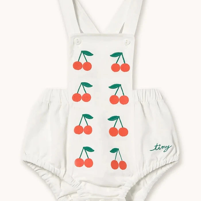 Бебешко боди от памук Tinycottons MINI CHERRIES TWILL BODY