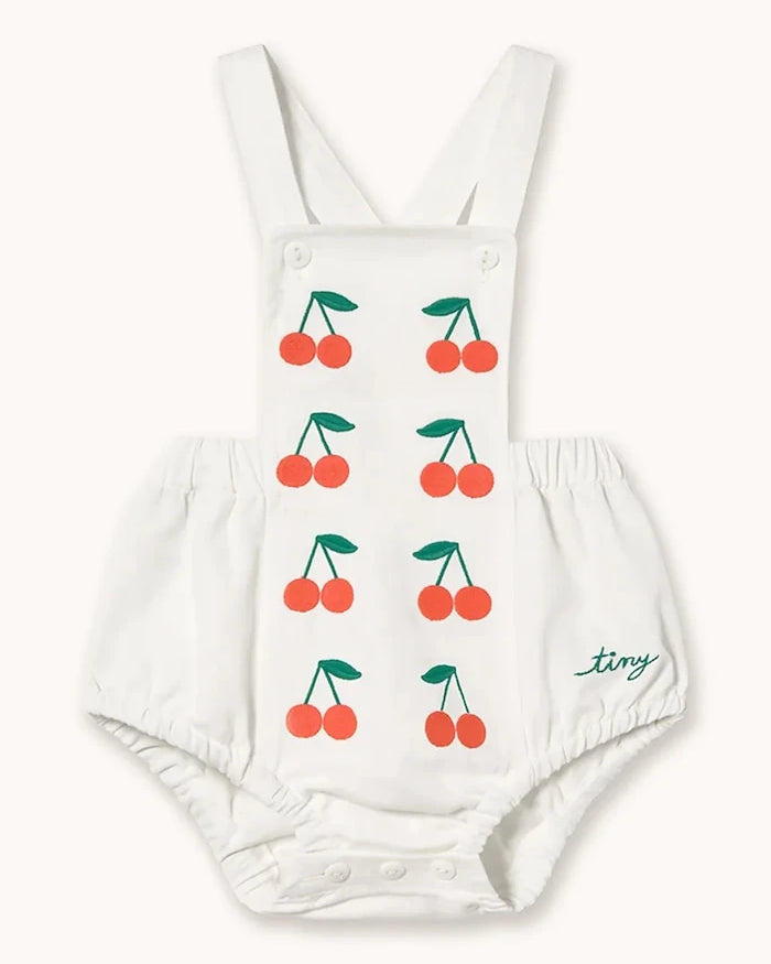 Pamuklu bebek body Tinycottons MINI CHERRIES TWILL BODY