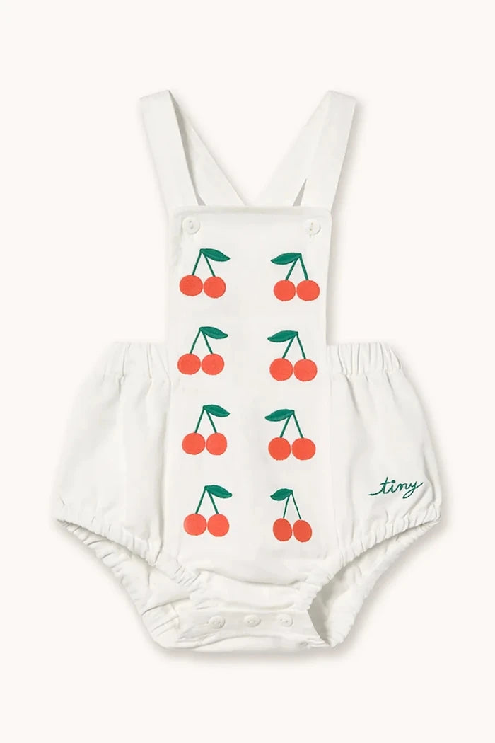 Бебешко боди от памук Tinycottons MINI CHERRIES TWILL BODY