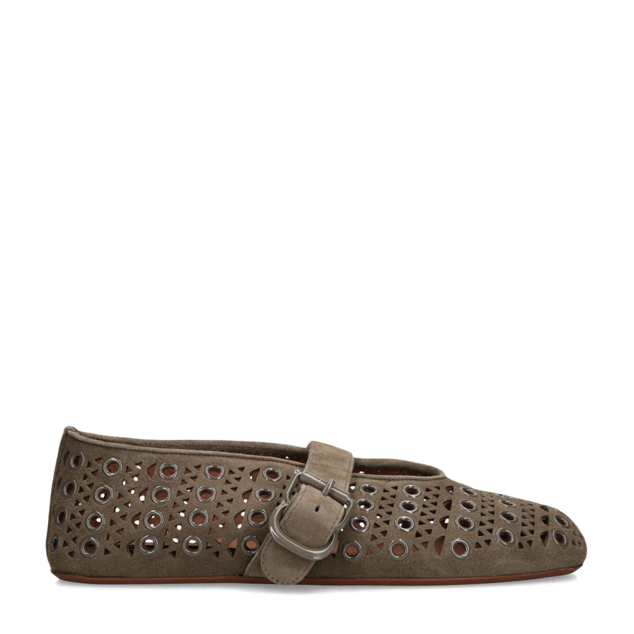 Grey Suede Vienne Ballet Flats