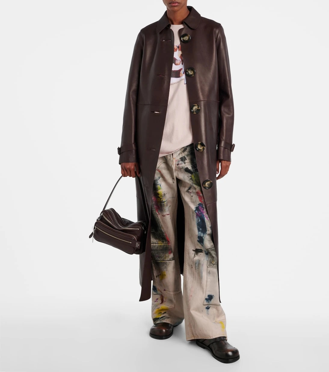 Acne Studios - حقيبة كتف كاميرو بارتي الجلدية