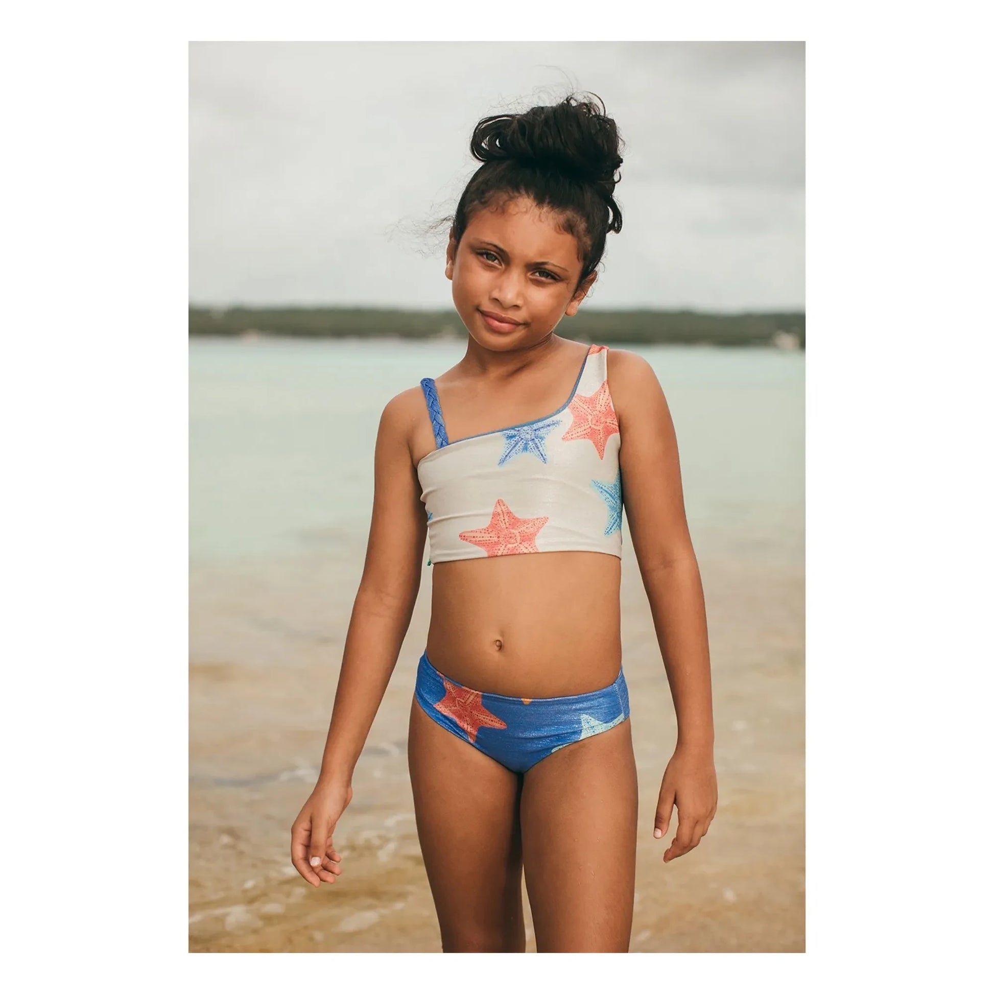 Pepita & Me - Marea Etoiles Asymmetrical Swimsuit | Blue