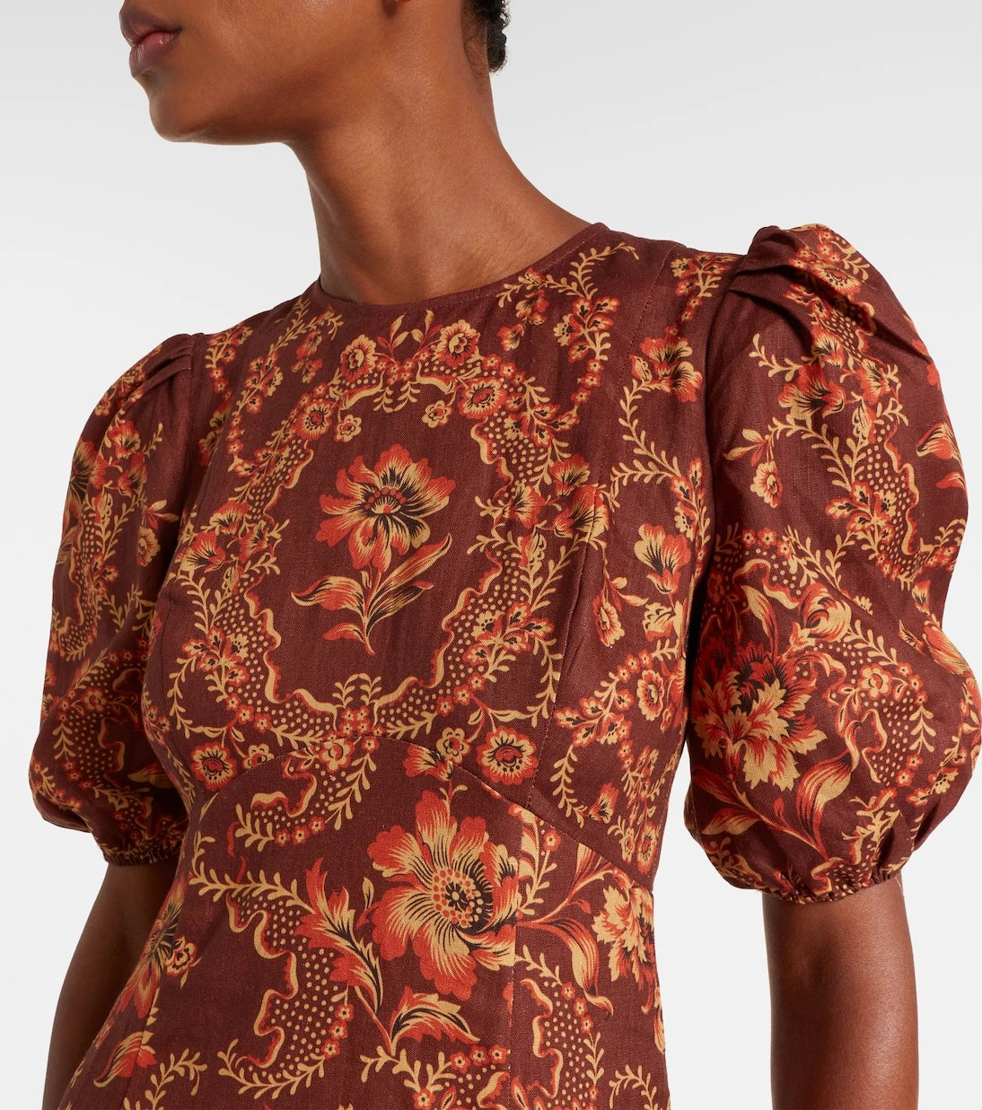 Alémais - Seraphina printed linen midi dress