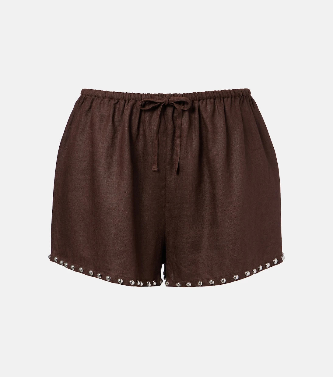 Staud - Paddle studded linen shorts
