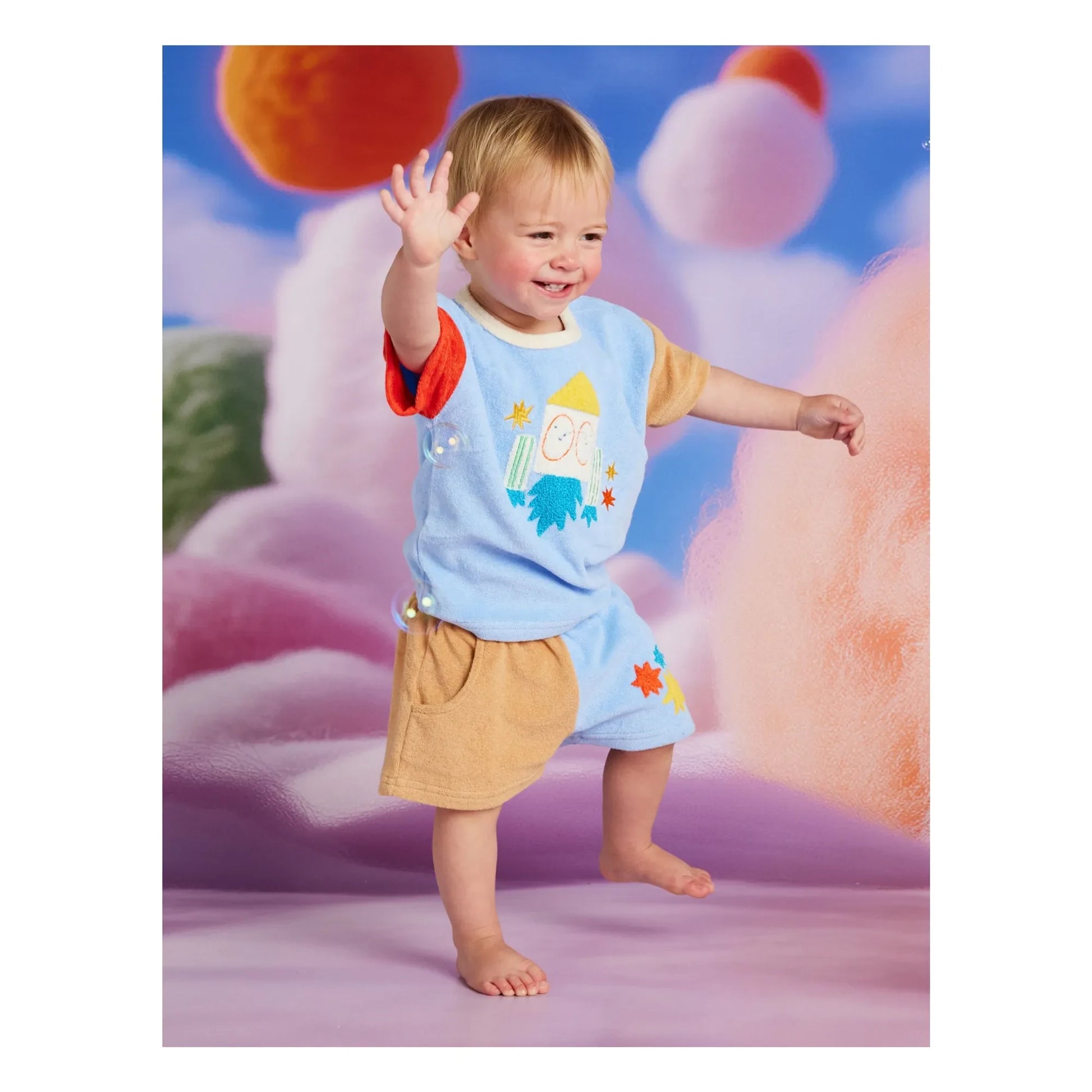 Halcyon Nights - Terry star shorts | Light blue
