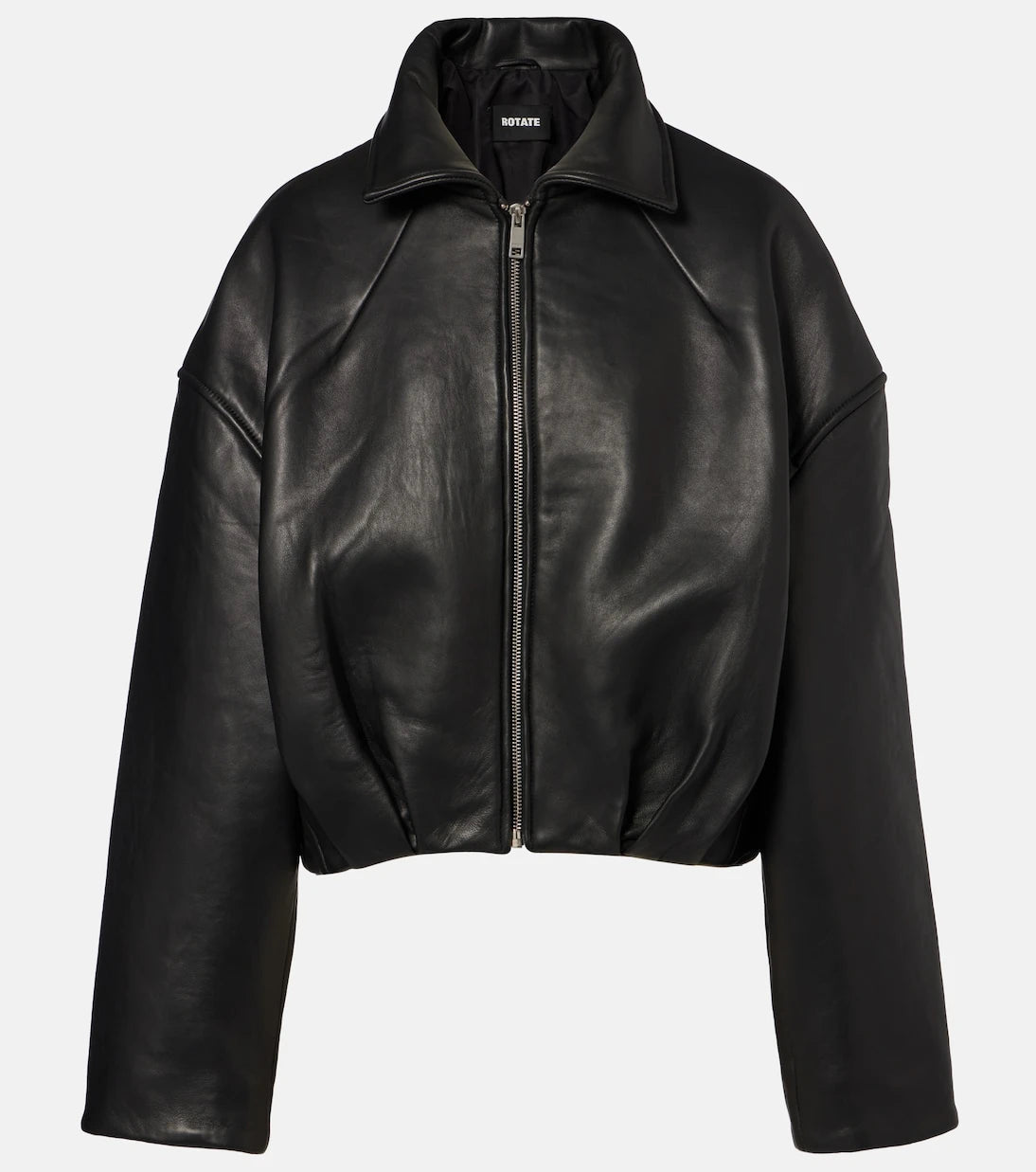Rotate - Bonded leather blouson jacket