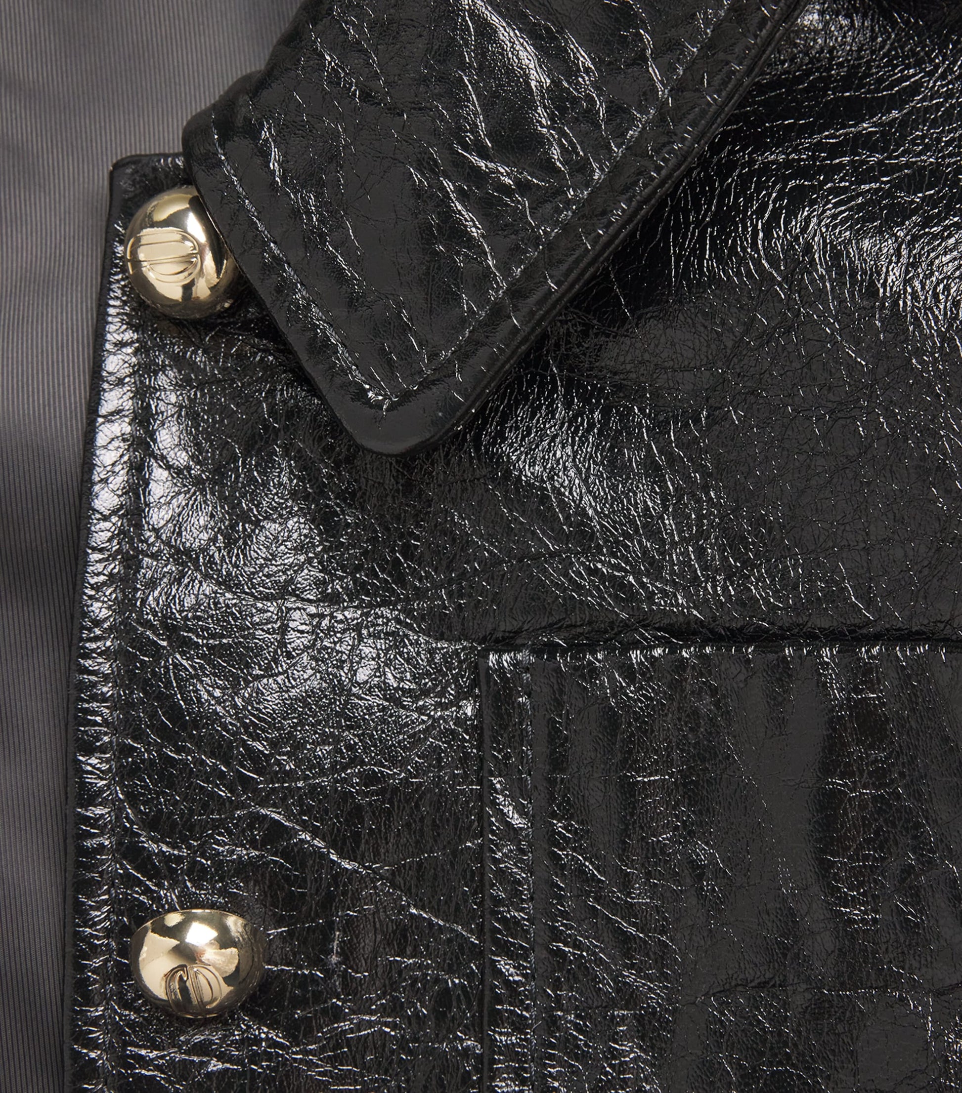 Claudie Pierlot Black Cropped Leather Jacket