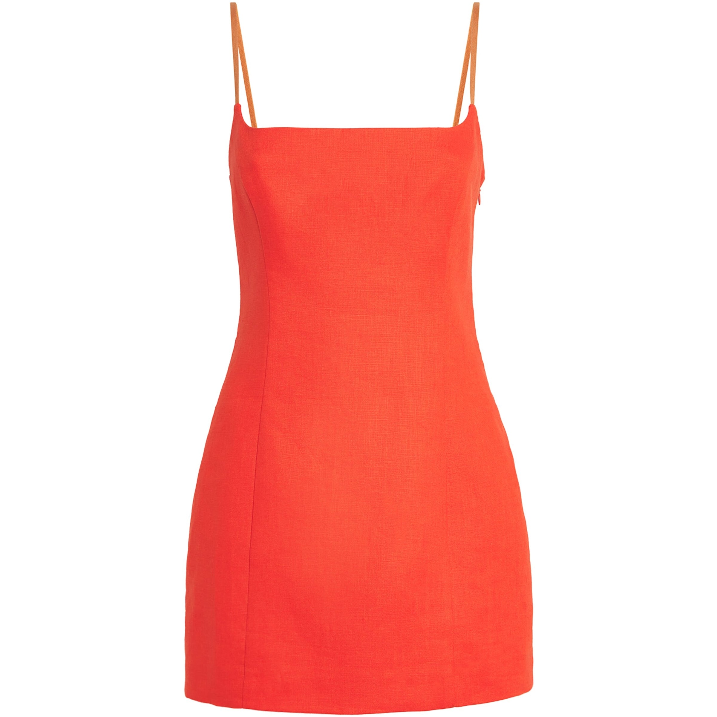 Orange Linen Panettone Mini Dress