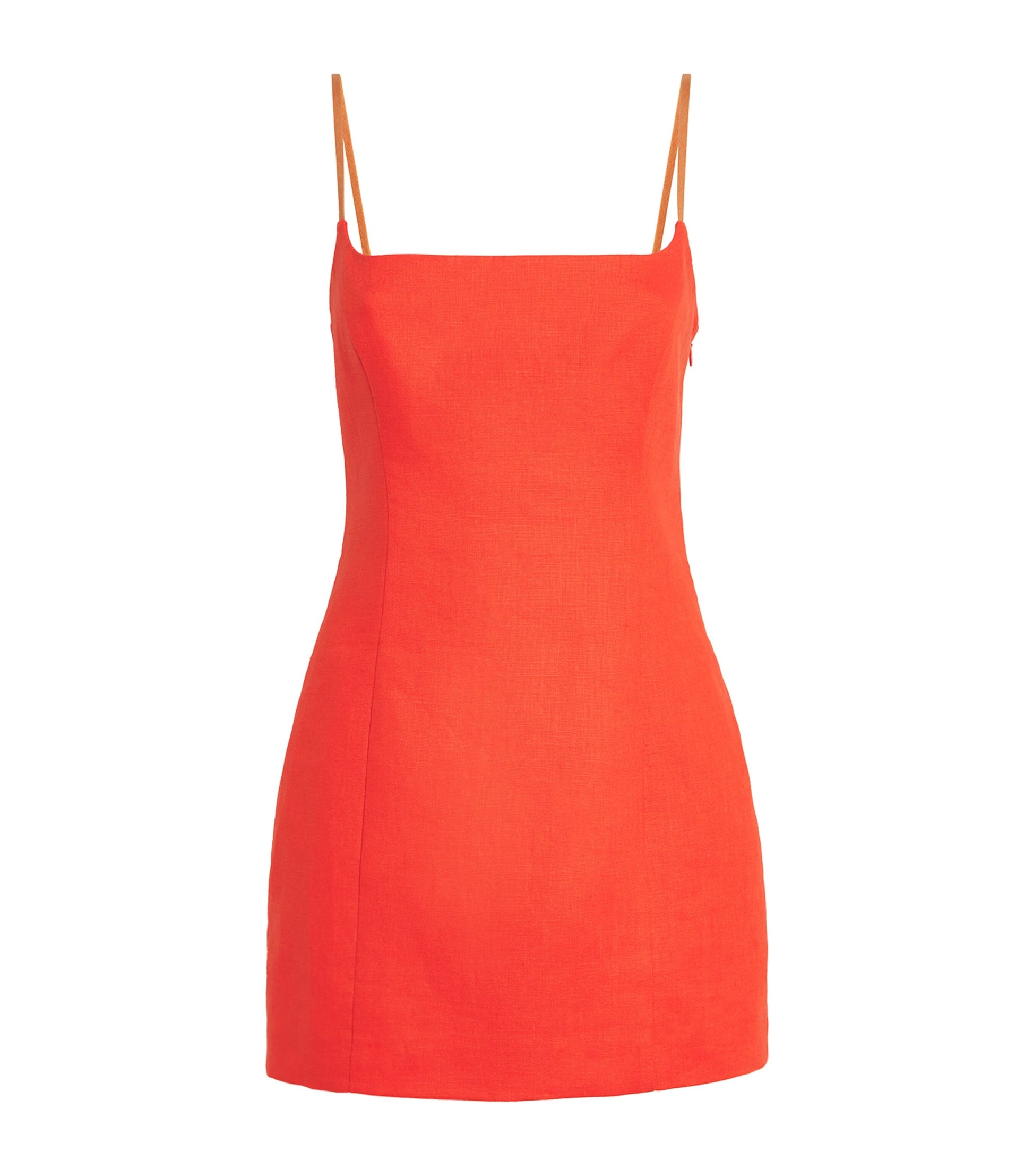 Orange Linen Panettone Mini Dress