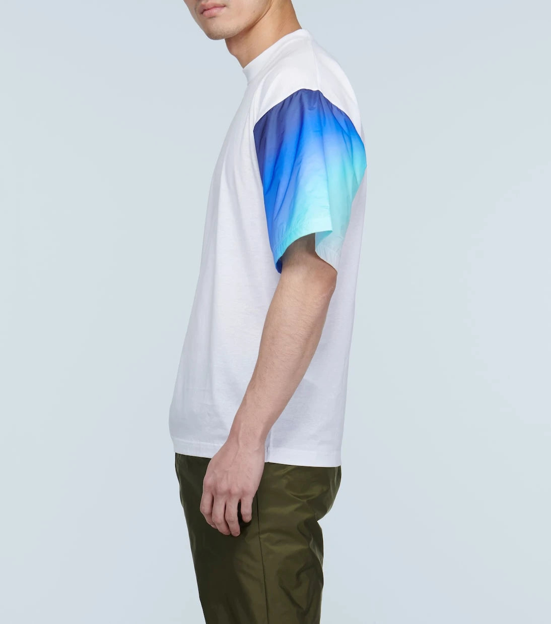 Prada - contrast-sleeve T-shirt