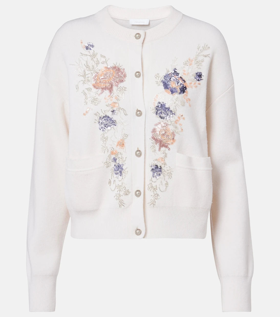 Rabanne - Sequined wool and cashmere cardigan