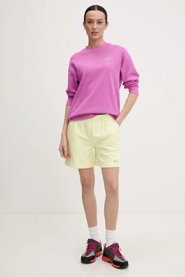 Jack Wolfskin Kadın Pamuklu Sweatshirt Celebrate The Paw