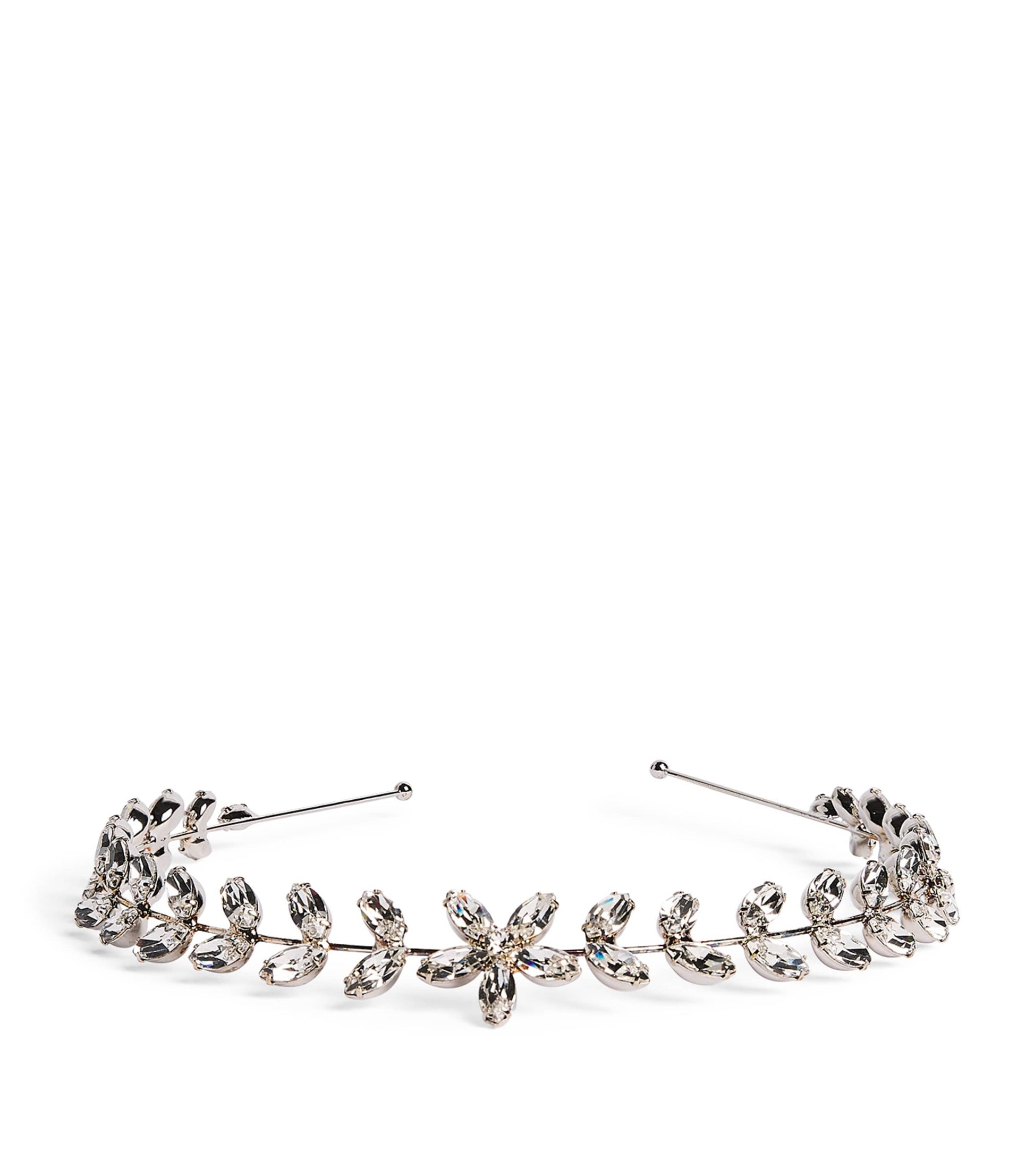 Jennifer Behr Silver Crystal-Embellished Vianca Headband