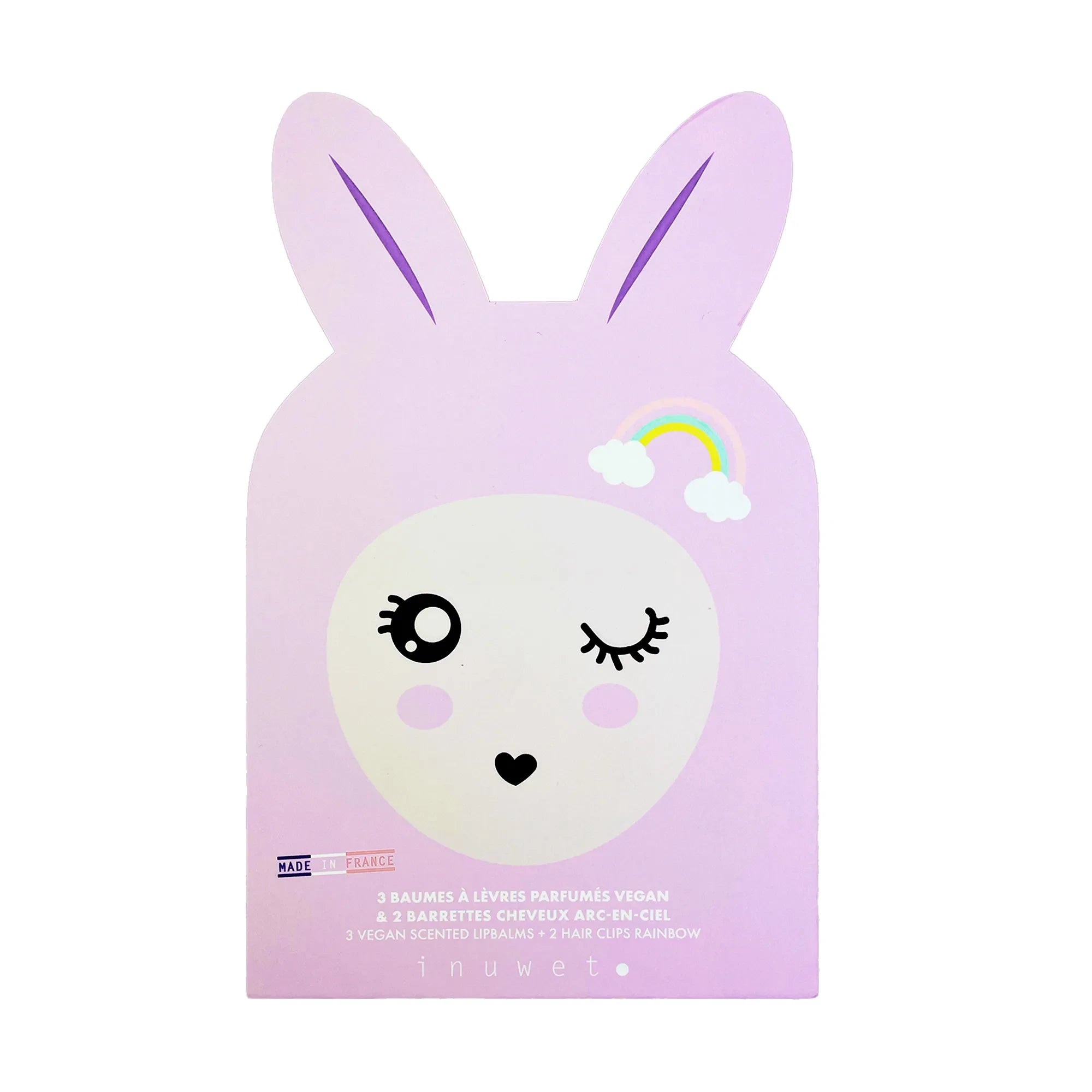 Inuwet - Coffre Paper Bunny - Lip balms and barrettes