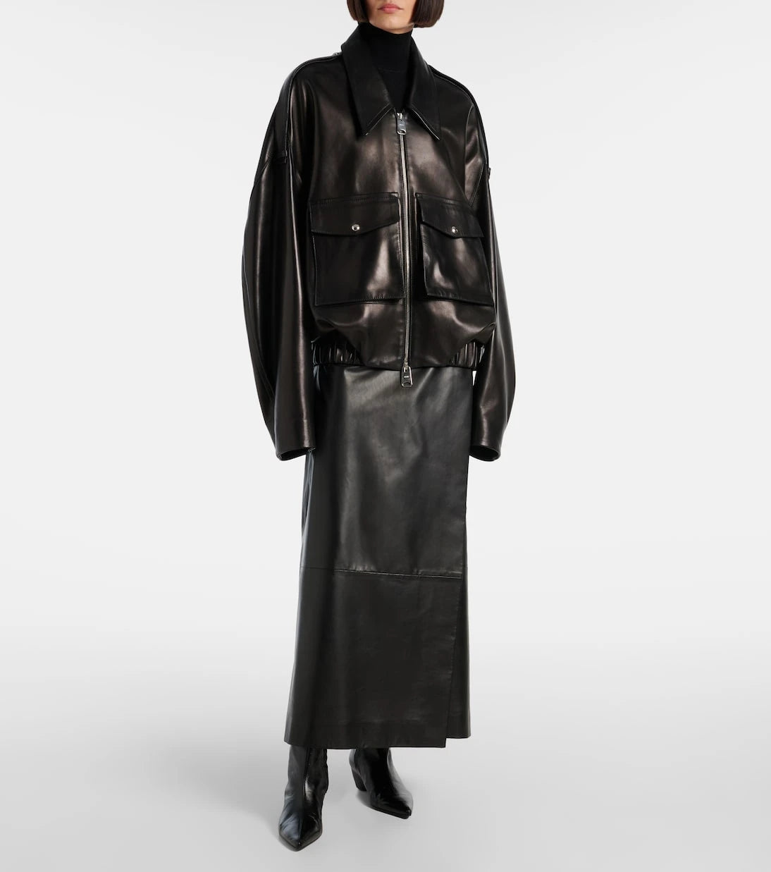 Khaite - Sybil 40 leather knee-high boots