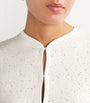 White Knitted Sequinned Cardigan