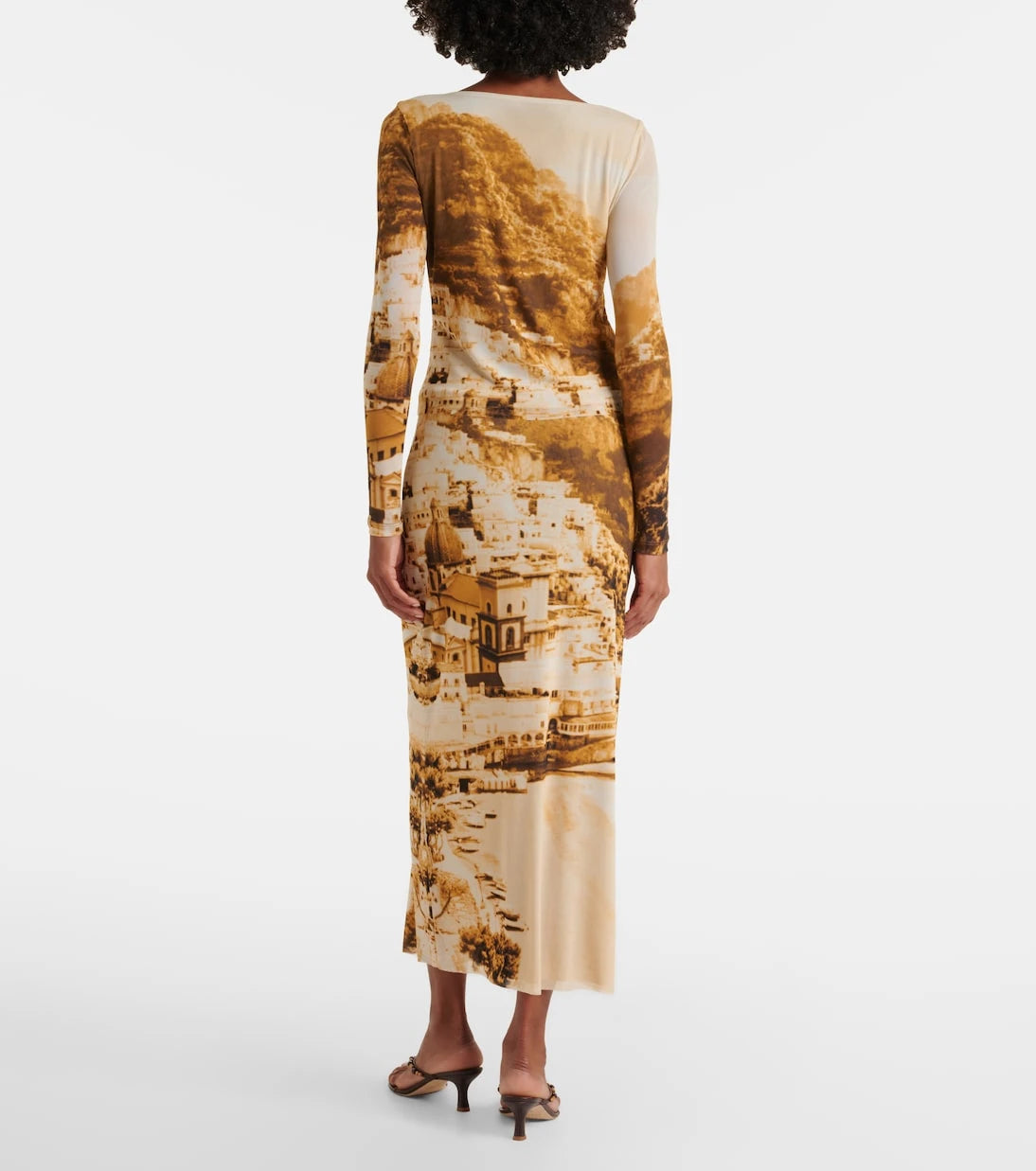 Staud - Porta printed mesh midi skirt