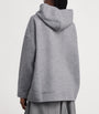 Max Mara Grey Wool-Blend Zip-Up Hoodie