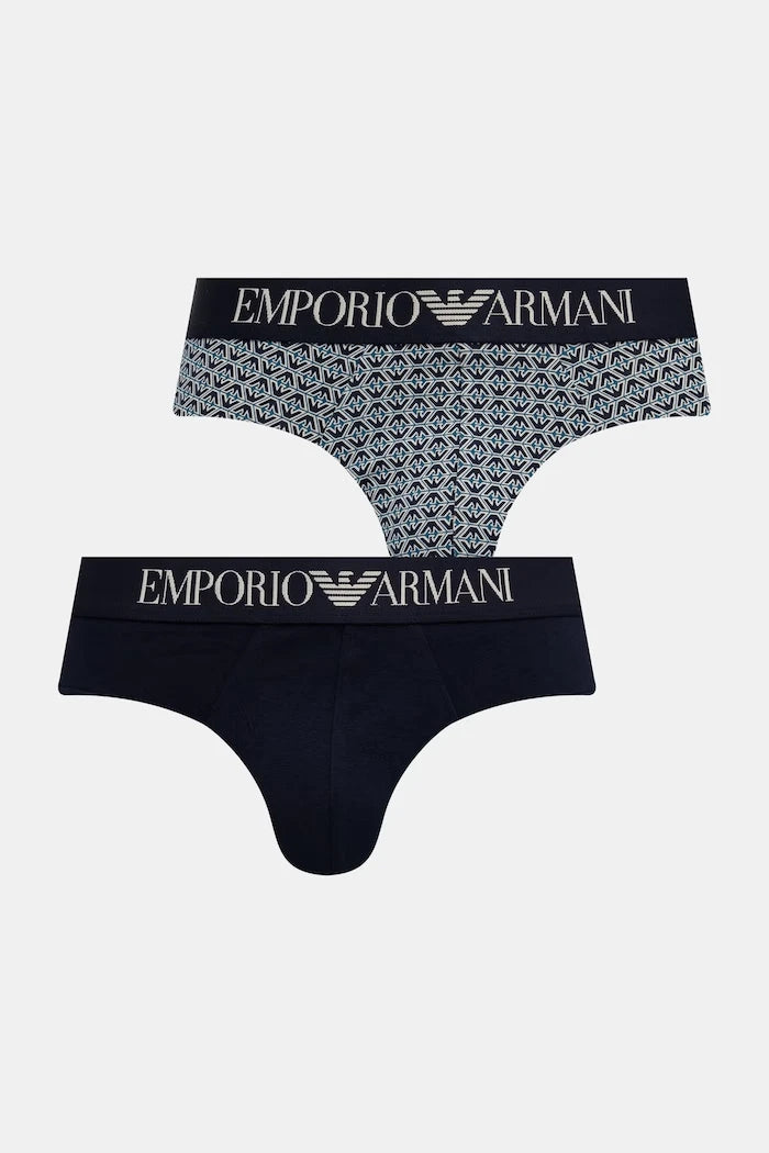 Emporio Armani Underwear erkek pamuklu elastan slip külot 2’li