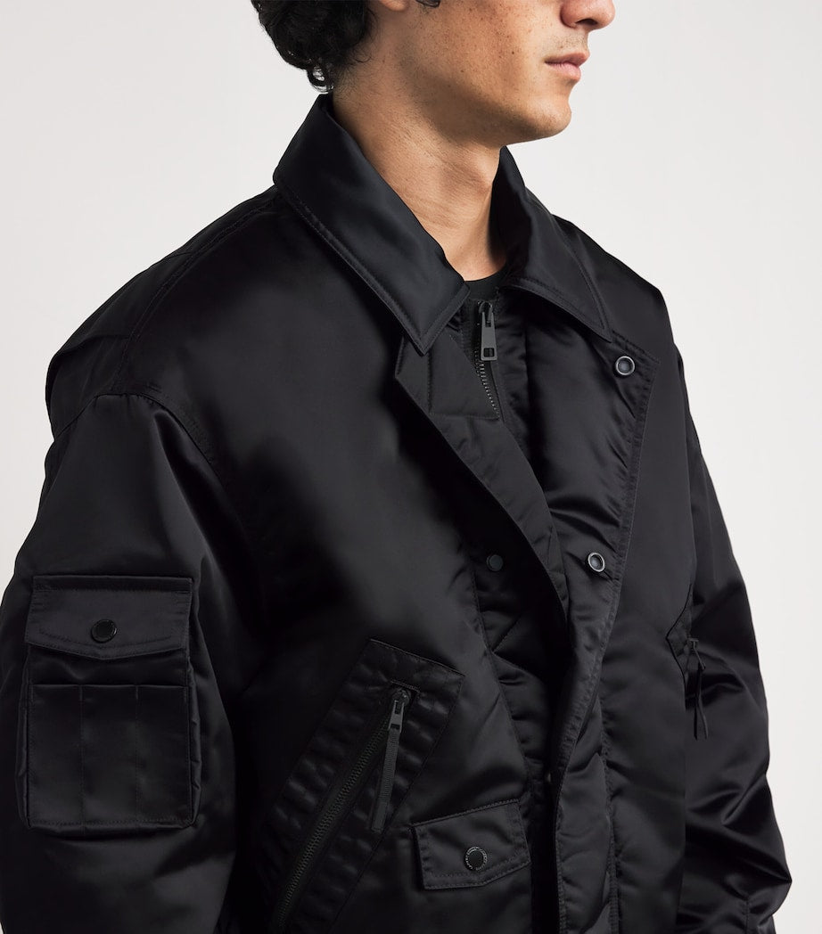 Canada Goose Black Down Seguin Aviator Bomber Jacket