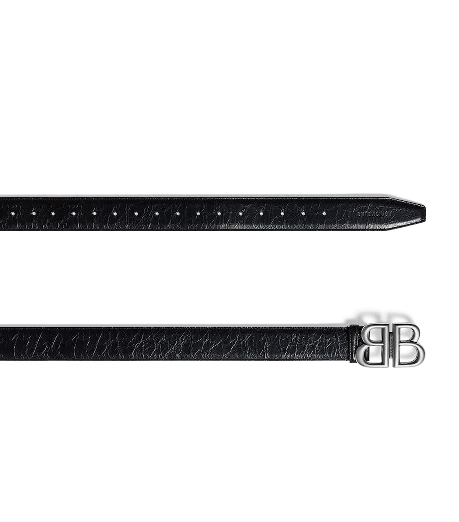 Black Calfskin Monaco Belt