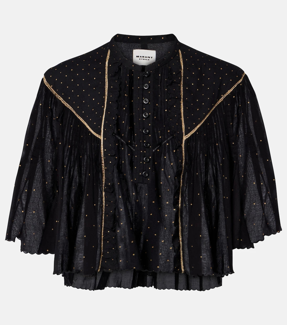 Marant Etoile - Veenia embellished cropped cotton top