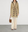 Burberry Beige Wool Reversible Hooded Wrap Coat