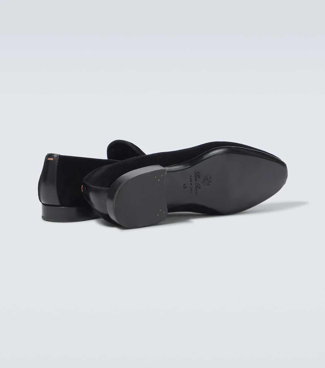 Loro Piana - Leather-trimmed velvet loafers