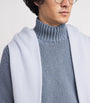 Eleventy Blue Wool High-Neck Sweater