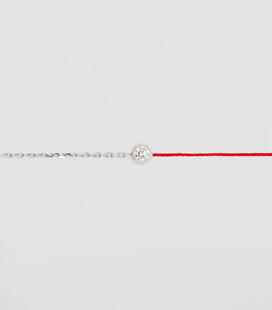 White Gold and Diamond Pure Double Bracelet