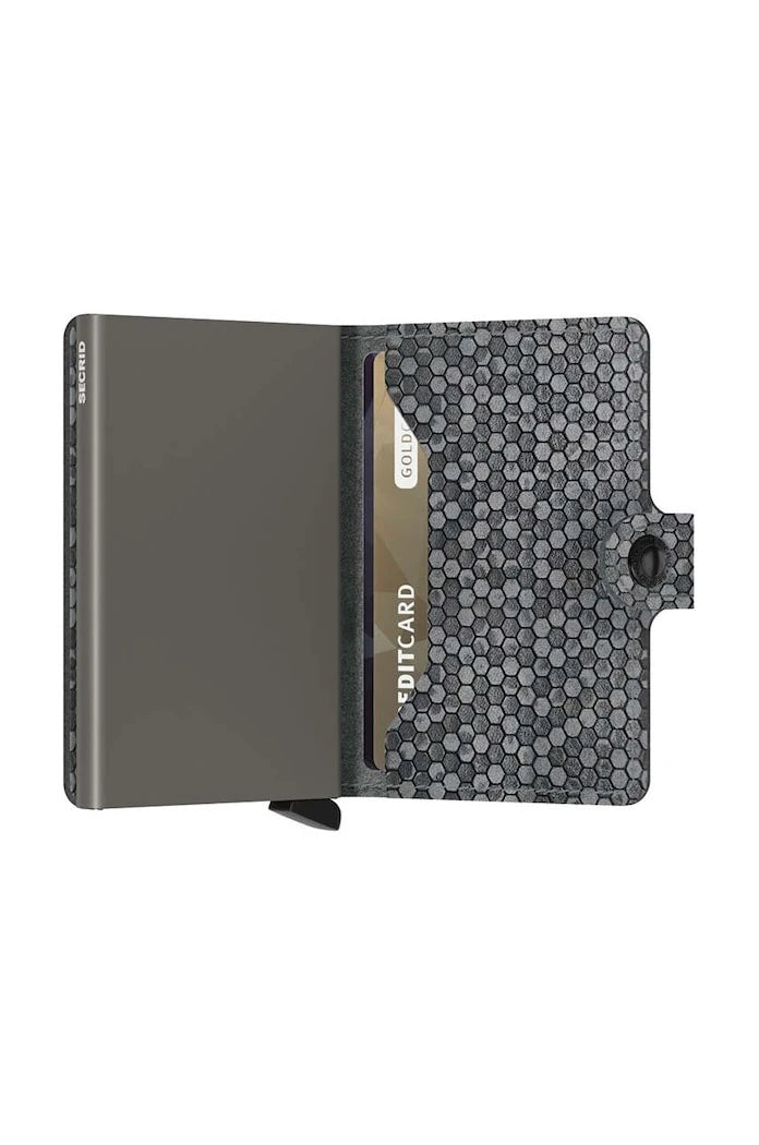 Кожен портфейл Secrid Miniwallet Hexagon Grey