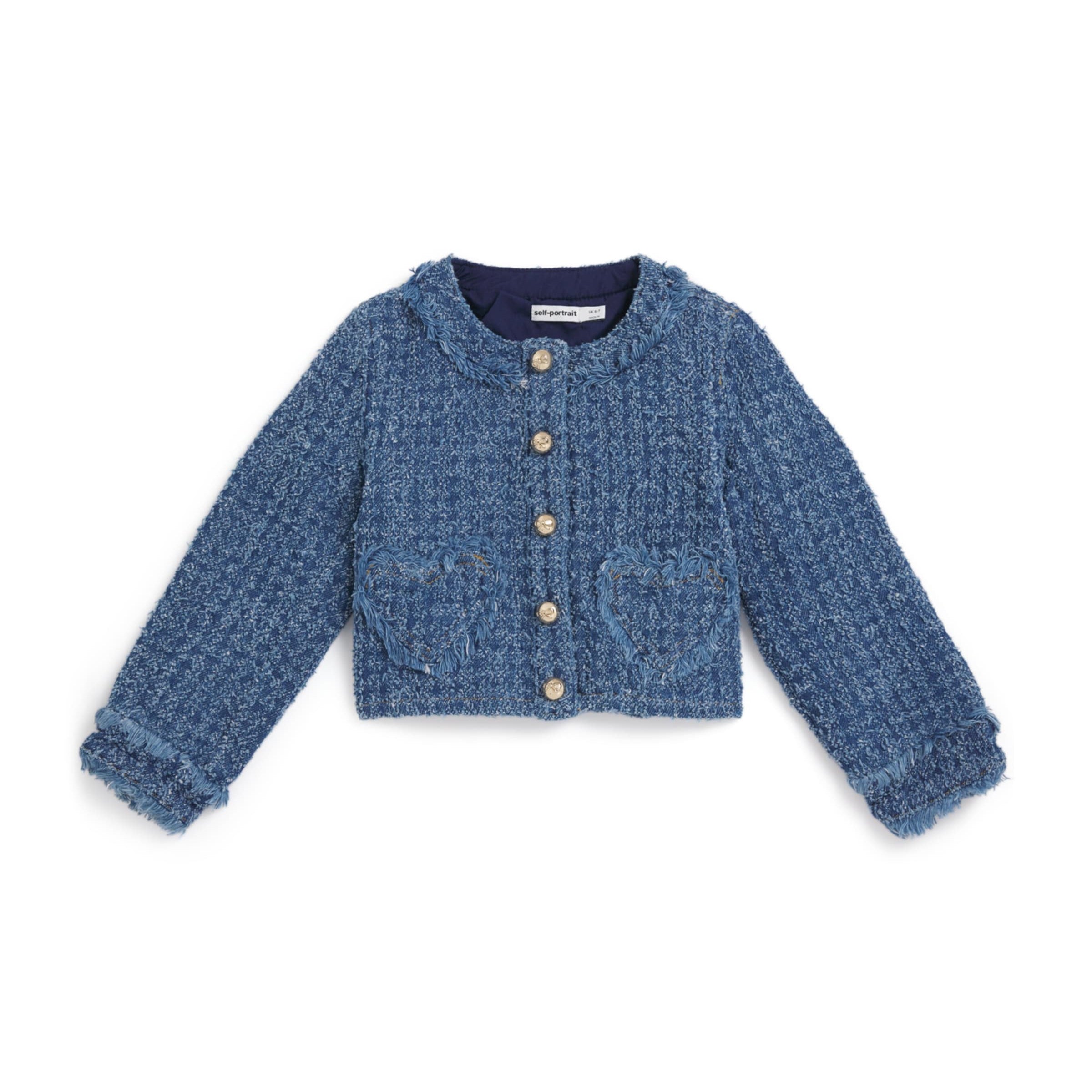 Self-Portrait Kids Heart Denim Jacket (3-12 Years)