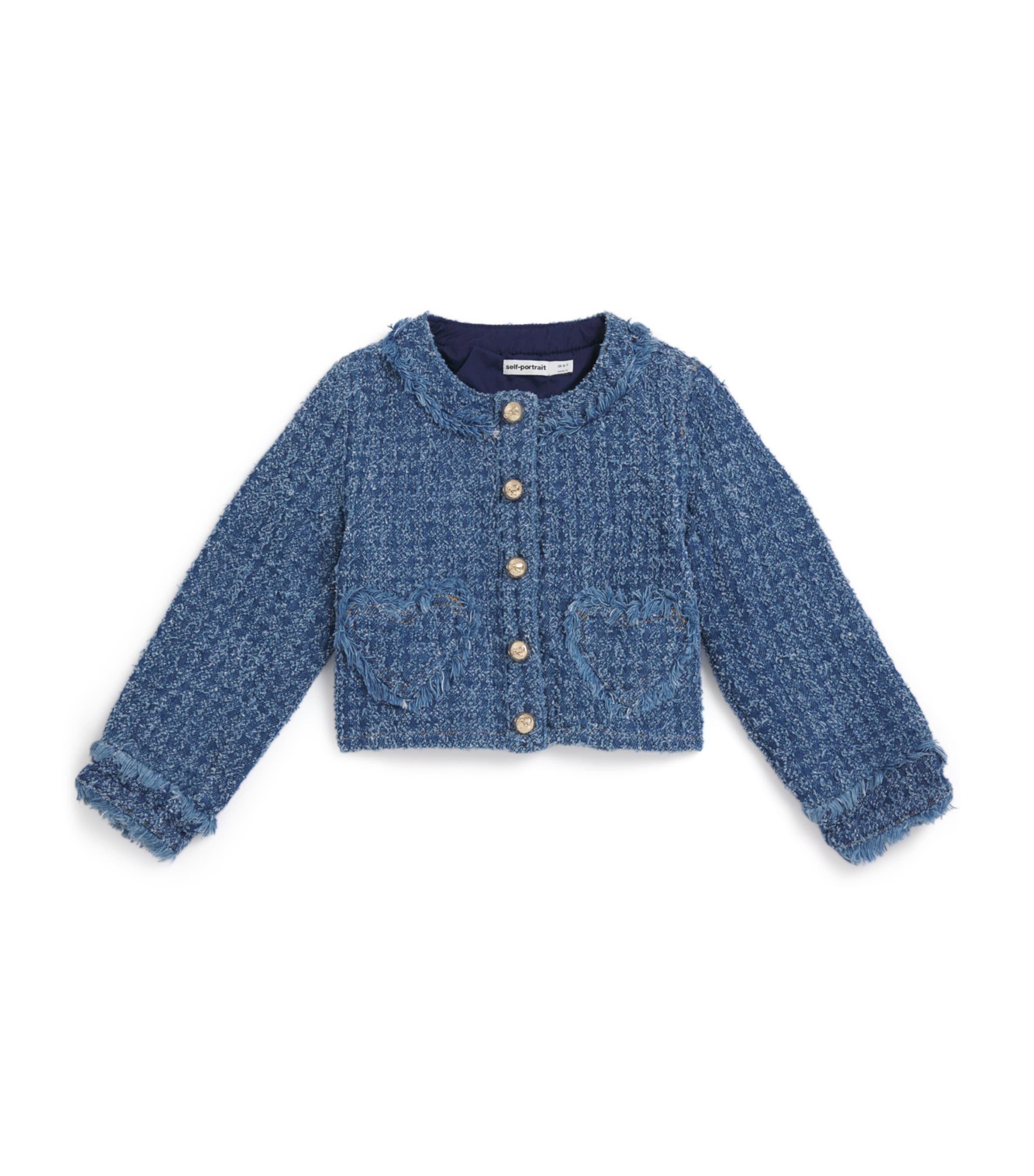 Self-Portrait Kids Heart Denim Jacket (3-12 Years)