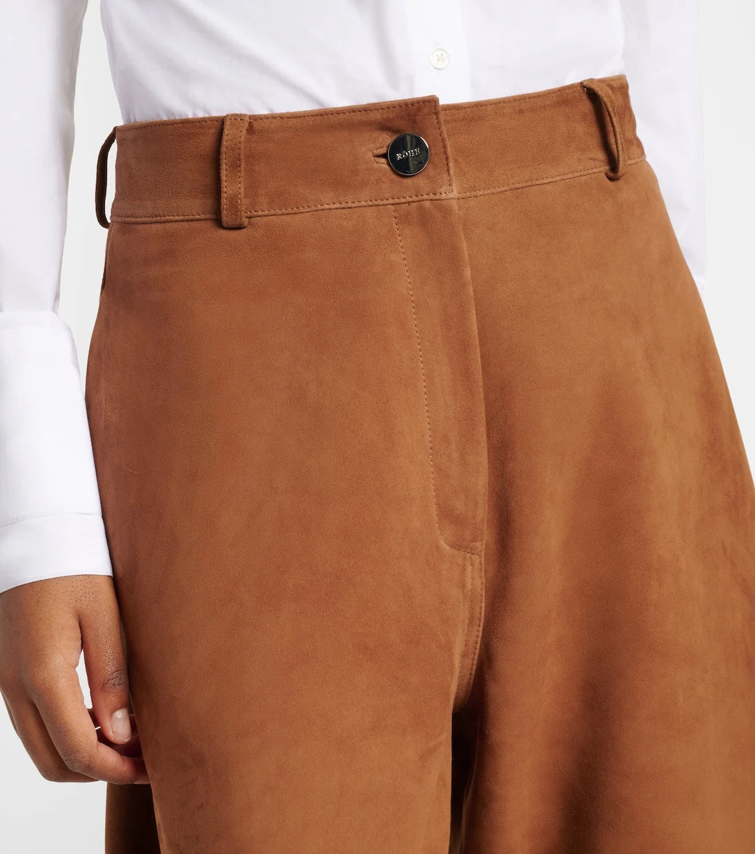Róhe - Suede barrel-leg pants
