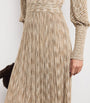 VALENTI Beige Knitted Saoirse Midi Dress