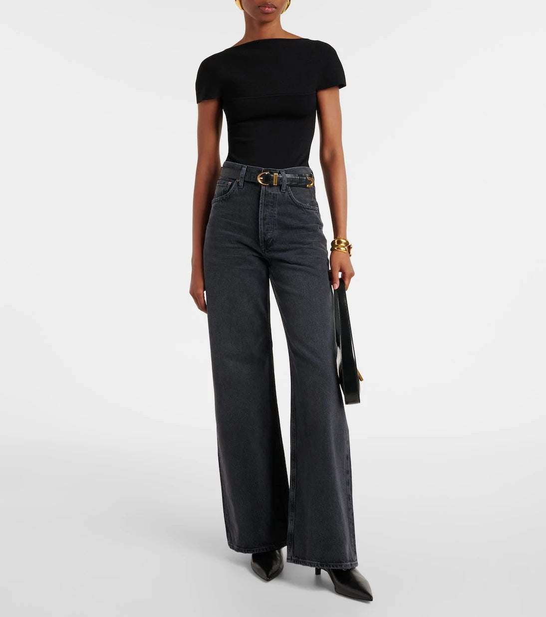 Agolde - Dame high-rise wide-leg jeans