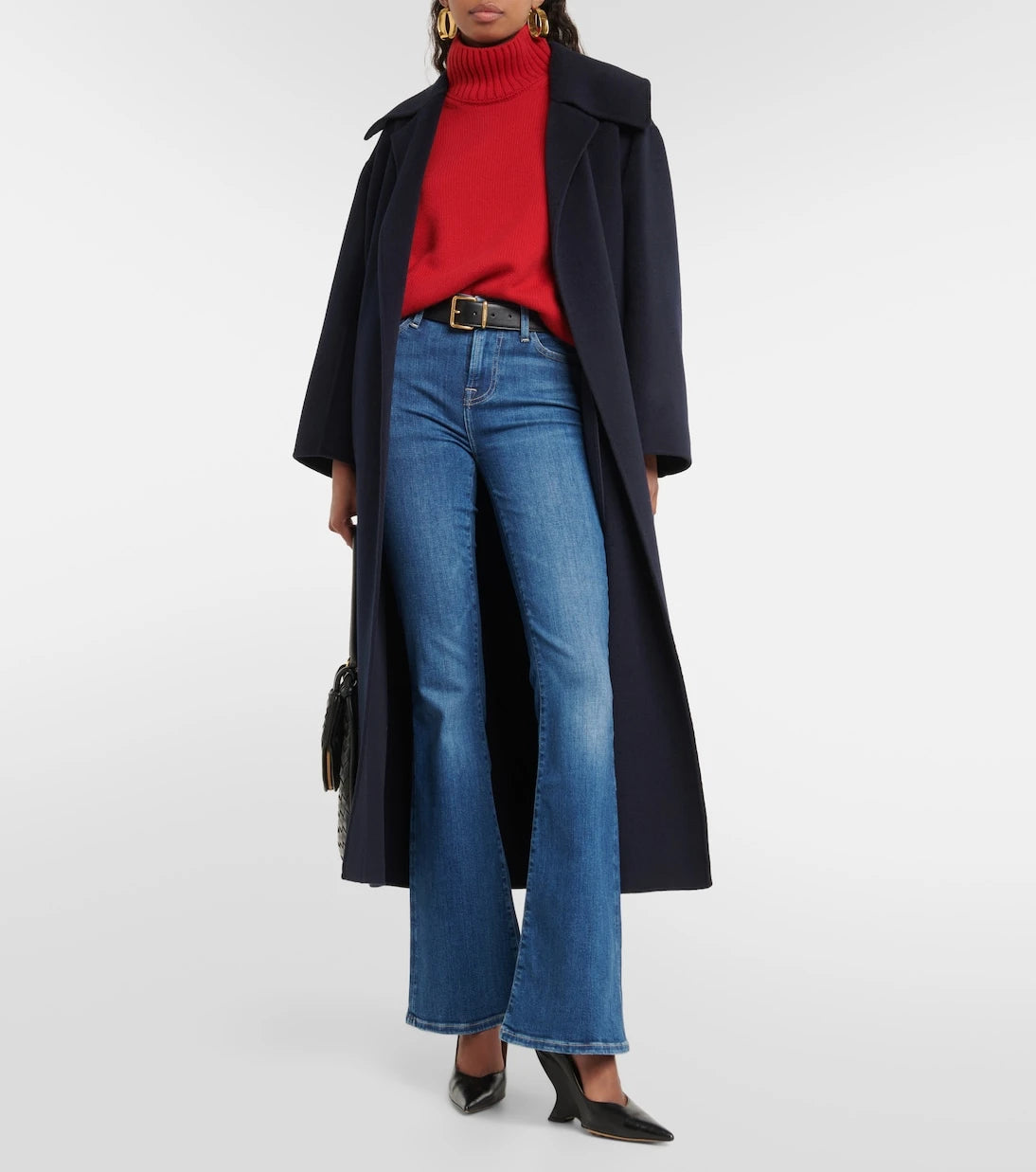7 For All Mankind - بنطلون جينز Ali بقصة بوت كت وخصر مرتفع