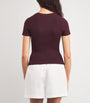 Burgundy Cotton Jersey T-Shirt
