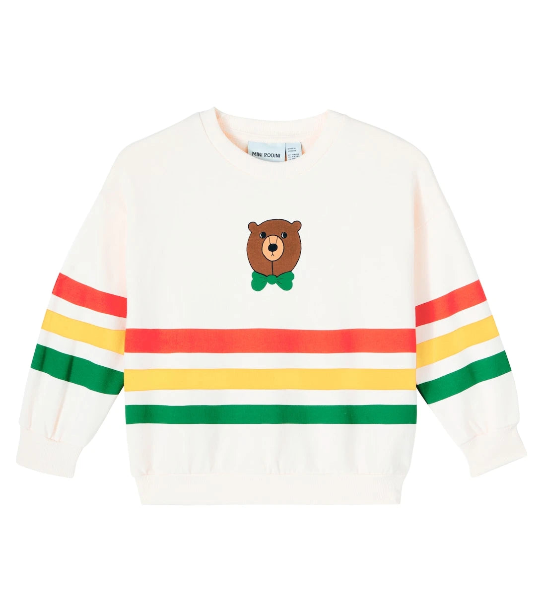 Mini Rodini - Bear striped cotton jersey sweatshirt