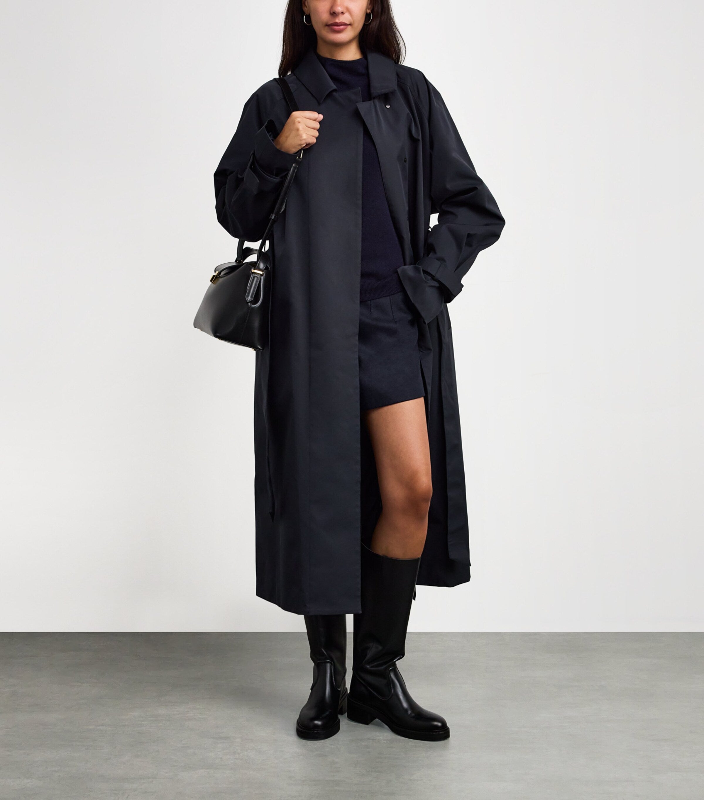 MAX&Co. Blue Wool-Blend Shorts